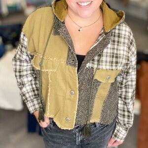 Miss Me crochet detailed shacket